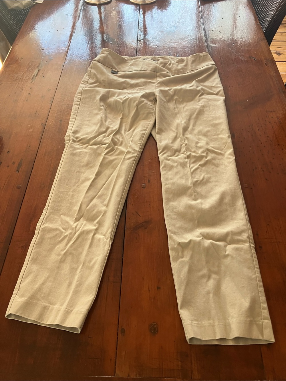 LISETTE Women's Beige Straight-Leg Trousers